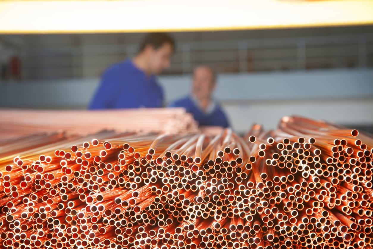 Copper falls from near-record highs on profit-taking and firmer dollar